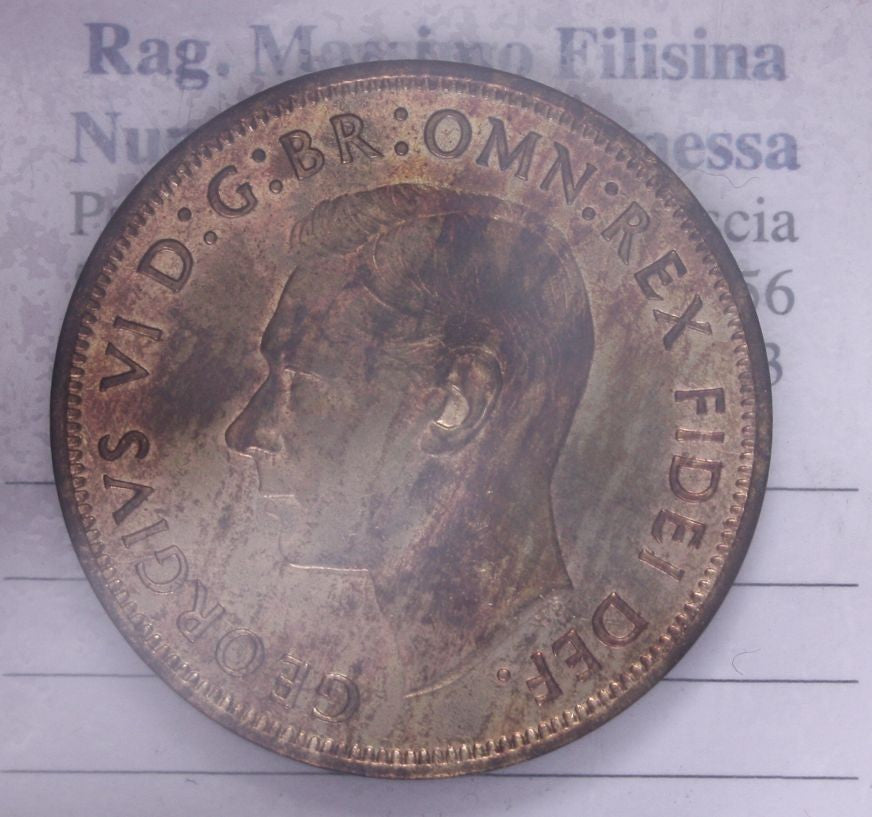 NL* INGHILTERRA RE GIORGIO V 1 PENNY rame 1951 non circolato con rame rosso