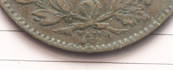 NL* ROMANIA KING CAROL I 10 BANI Copper 1867 WATT &amp; CO.