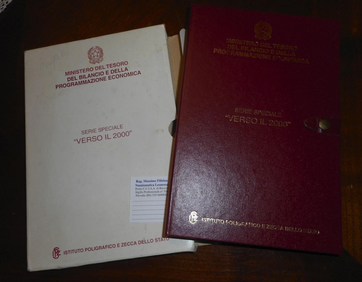 NL* ITALIA SERIE COMPLETA VERSO IL 2000 3 Trittici Argento 1998 199 2000 FDC set