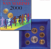 NL* San Marino Serie Divisionale 2000 8 Valori con 5000 Lire Argento FDC set