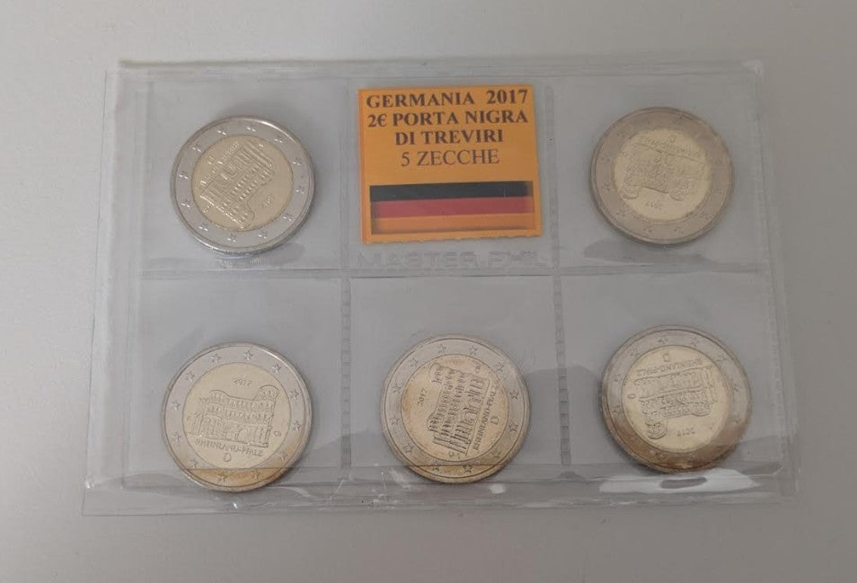 NL* GERMANIA Lotto 5 MONETE da 2 EURO 2017 PORTA NIGRA DI TREVIRI come da foto