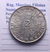 NL* AUSTRIA 2 SCHILLING Argento 1928 FRANZ SCHUBERT come da foto