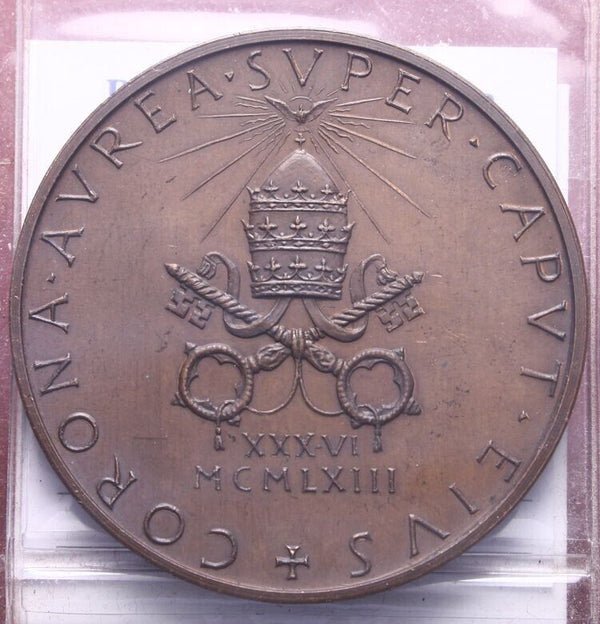 NL* ROME Vatican POPE PAUL VI Bronze Medal 1963 I IN NOMINE DOMINI FDC