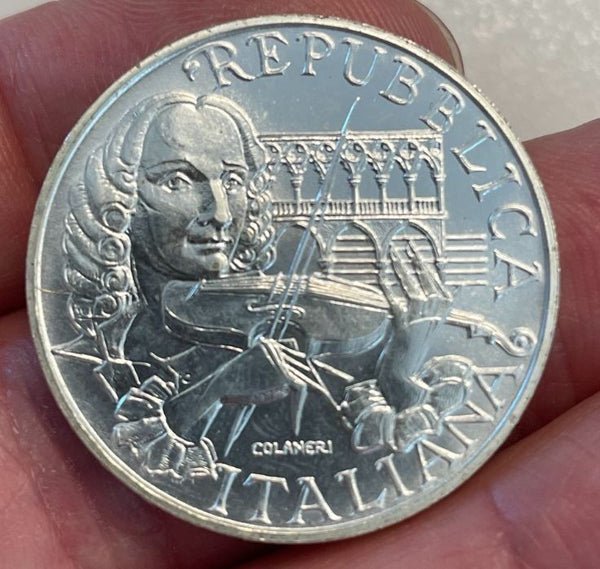 NL*ITALIA 500 Lire Argento 1991 ANTONIO VIVALDI FDC Fior di Conio da divisionale