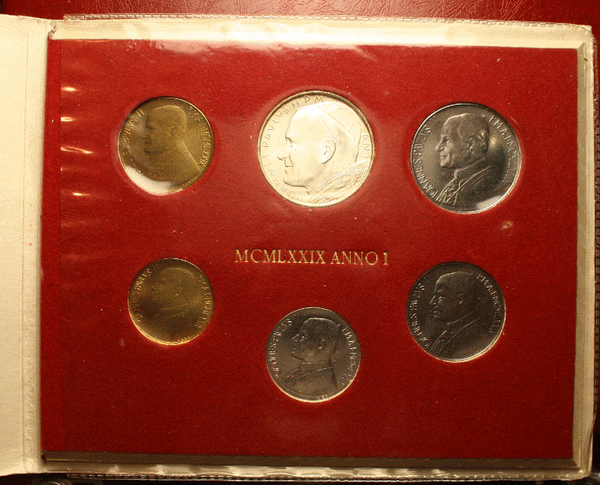 NL* VATICANO GIOVANNI PAOLO II Divisionale 1979 I con 500 Lire Argento FDC