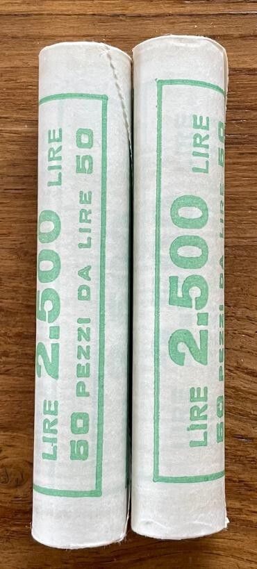 NL* ITALIA Rotolino 50 Pezzi 50 Lire PICCOLE 1996 FIOR DI CONIO assoluto -SUPER