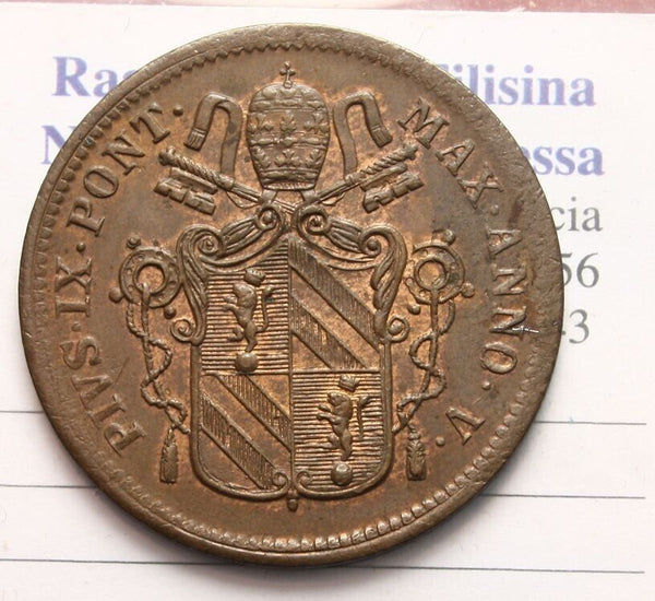 NL* Papal State POPE PIUS IX BAIOCCO RAME 1851 ROME Q.FDC Appraisal Filisina M 