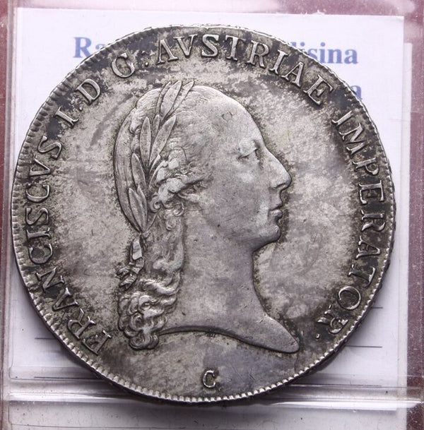 NL* AUSTRIA BOHEMIA FRANZ I SILVER THALER 1815 C Prague Mint superb condition