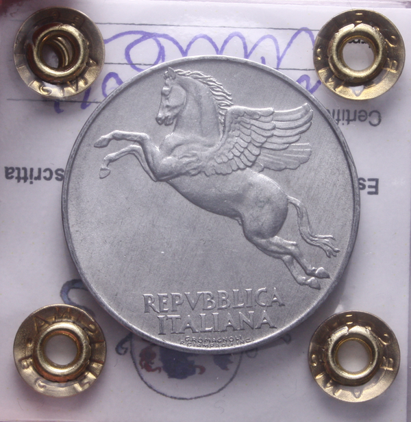NL* Italia 10 LIRE PEGASO 1948 QFDC/FDC Perizia Filisina Massimo