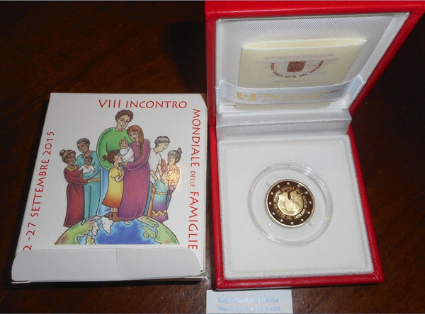 NL* VATICANO 2 EURO 2015 INCONTRO MONDIALE DELLE FAMIGLIE Proof set zecca