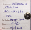 NL* Italia Repubblica 100 LIRE MINERVA 1966 FDC Perizia Straziota Michele