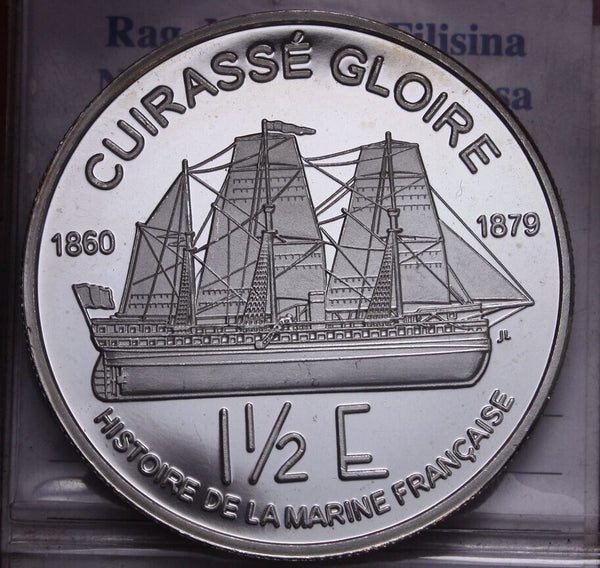 NL* GUADALUPE 2004 1 1/2 EURO SILVER ESSAY PROOF CAMEO rare