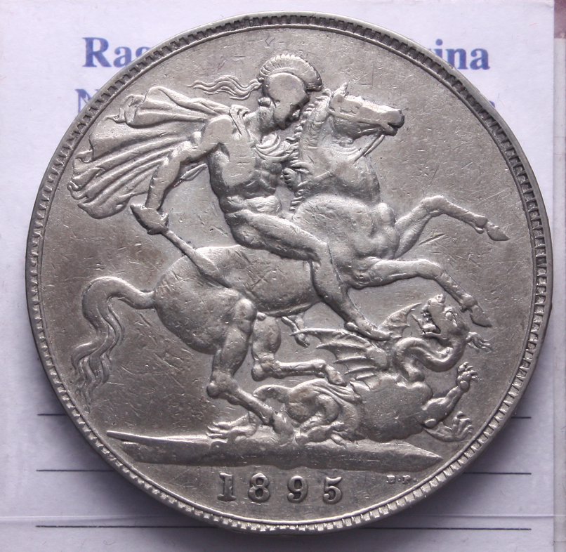 NL* INGHILTERRA REGINA VITTORIA CROWN Corona argento 1895 zecca Londra