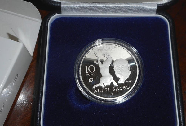 NL* SAN MARINO 10 EURO Argento 2012 ALIGI SASSU PROOF set Zecca