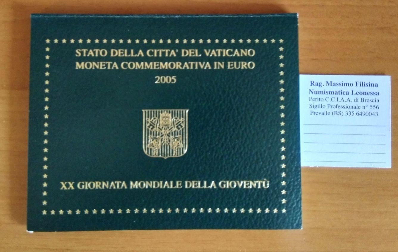 NL* CITTA' DEL VATICANO BENEDETTO 2 Euro 2005 GIORNATA MONDIALE GIOVENTU' FDC