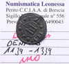 NL* GENOVA REPUBBLICA 1139 1339 DENARO in ARGENTO con Castello ottima conservaz
