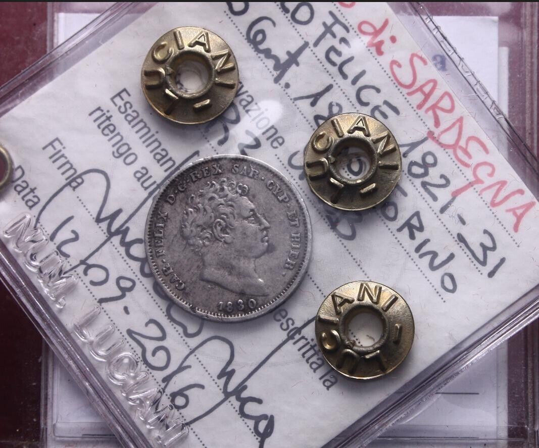 EN* CARLO FELICE 25 CENTESIMI SILVER 1830 TURIN R2 QBB Luciani Luca Appraisal