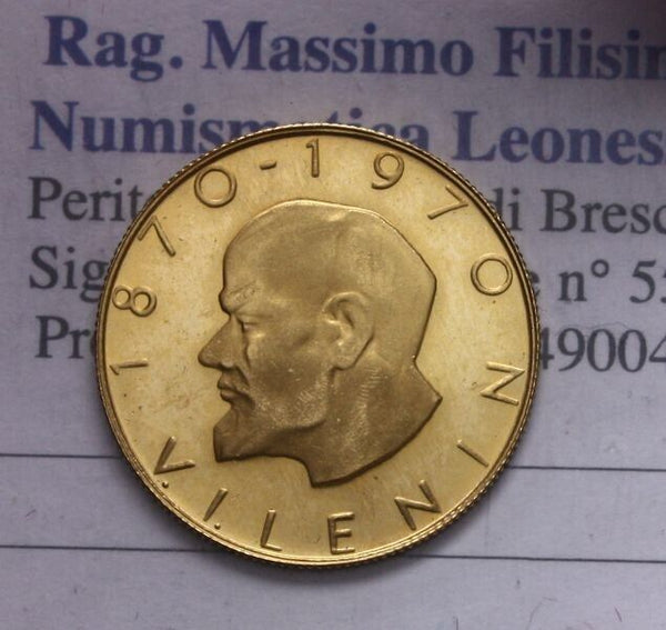 NL* CZECHOSLOVAKIA 100 LET O DUCATO ORO 1970 Centenary of Lenin's birth PROOF RARE