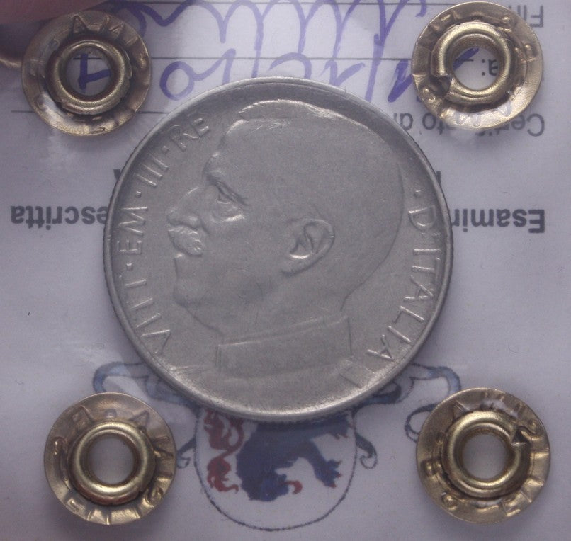 NL* VEIII 50 Centesimi Leoni 1924 RIGATO MOLTO RARO R2  BB+ Perizia Filisina
