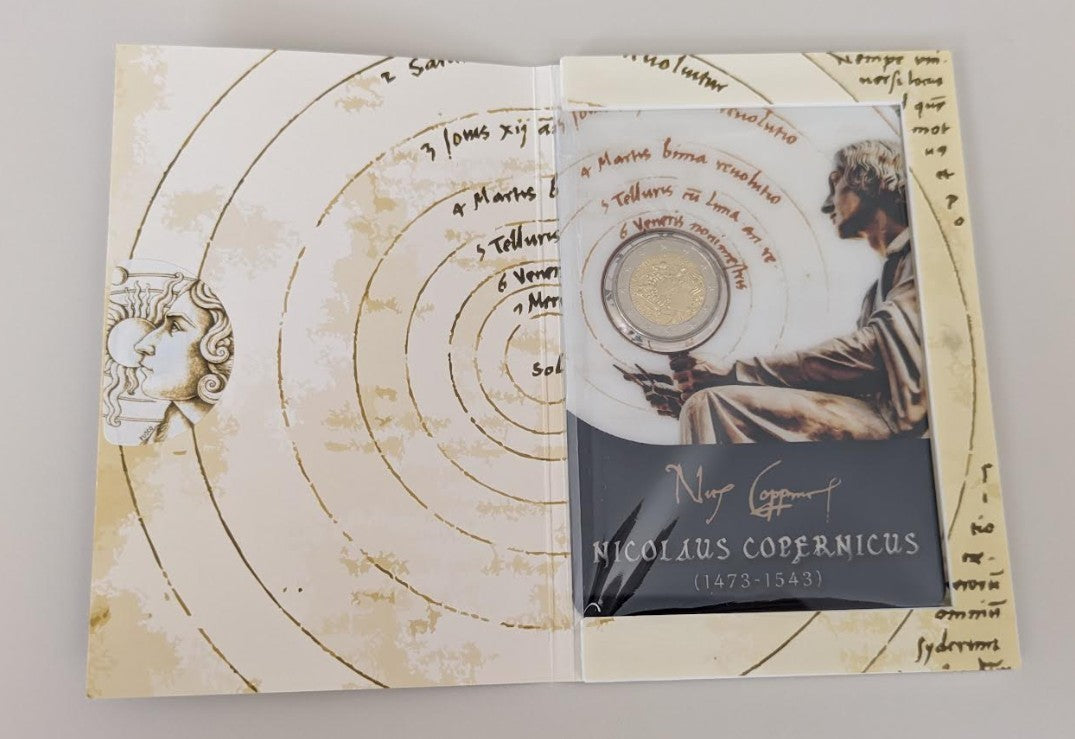 NL* MALTA 2 EURO 2023 NICCOLO' COPERNICO FDC set zecca COINCARD