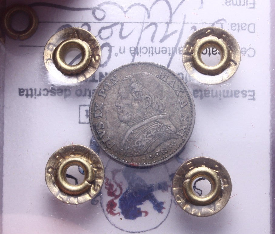 NL* STATO PONTIFICIO PAPA PIO IX 5 SOLDI Argento 1866 XXI RARO BB+ Filisina