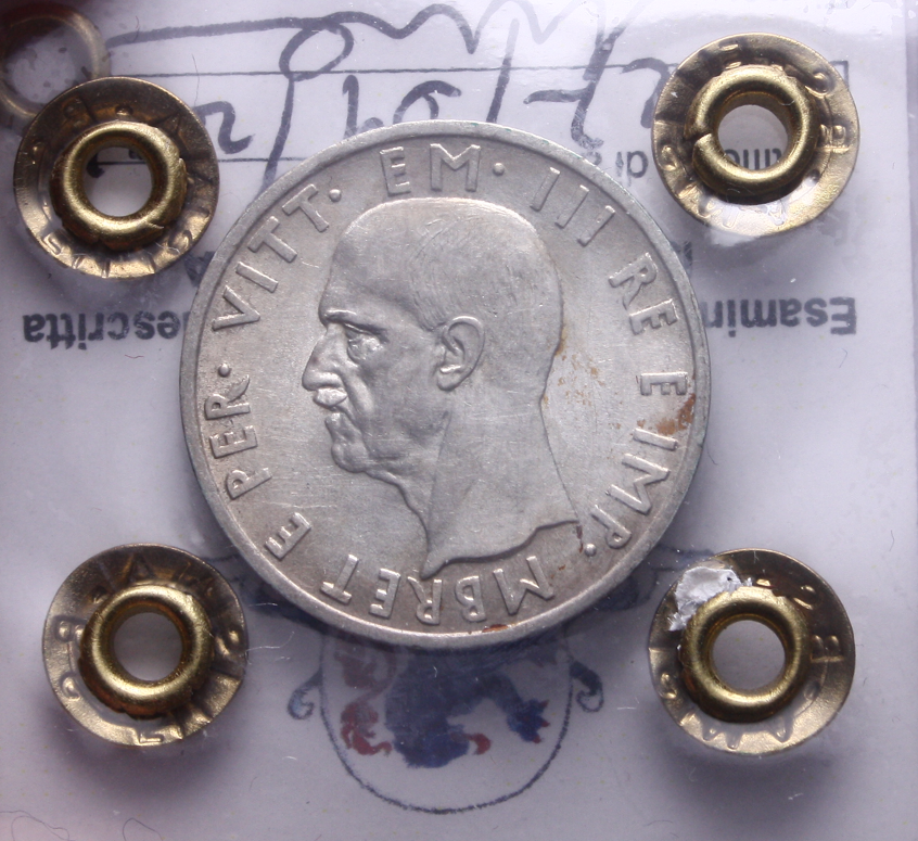 NL* VEIII ALBANIA 5 LEK Argento 1939 XVII QFDC Perizia Filisina Massimo