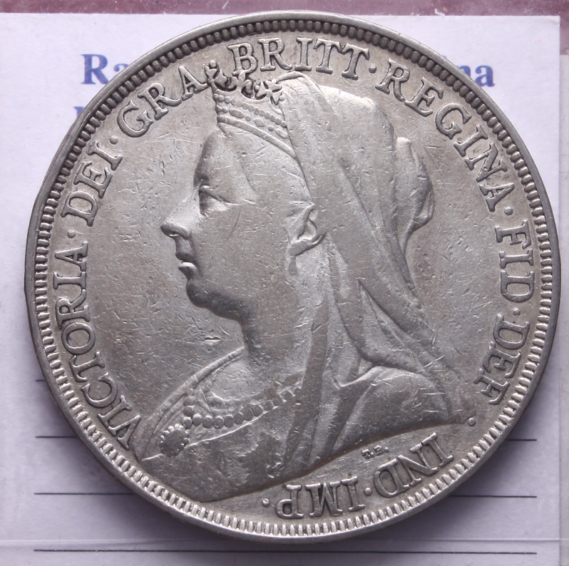 NL* INGHILTERRA REGINA VITTORIA CROWN Corona argento 1895 zecca Londra