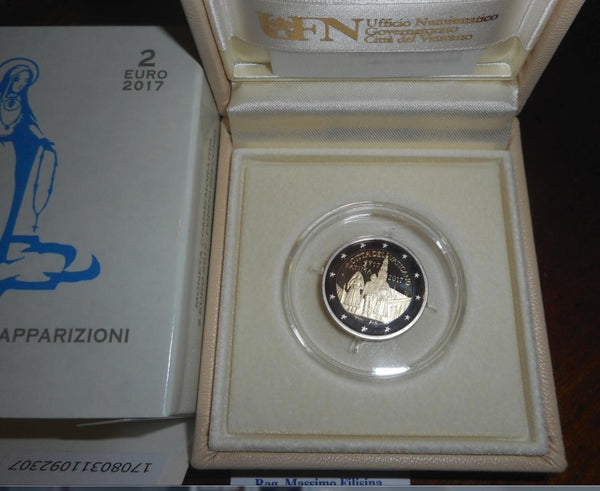 NL* VATICANO 2 EURO 2017 CENTENARIO APPARIZIONI DI FATIMA Proof set zecca