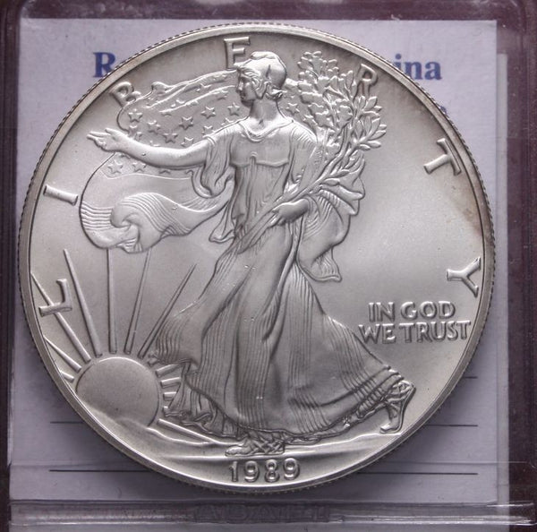 NL* STATI UNITI 1 DOLLARO ARGENTO 1989 1 ONCIA OZ ARGENTO PURO Liberty Walking