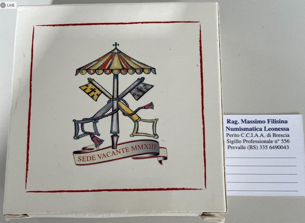 NL* ROMA CITTA' del VATICANO SEDE VACANTE 5 Euro Argento 2013 PROOF SET ZECCA