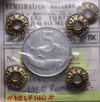 NL* Italia 5 LIRE DELFINO 1956 MOLTO RARA R2 BB/SPL Perizia Rollero Piero