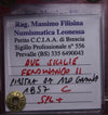 NL*NAPOLI FERDINANDO II Piastra 120 GRANA ARGENTO 1857 SPL+ Perizia Filisina M.