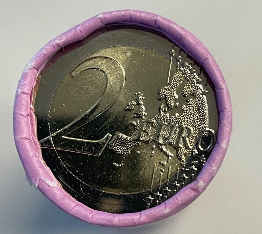 NL* ESTONIA ROTOLINO 25 Pezzi da 2 EURO 2021 CANIS LUPO FDC