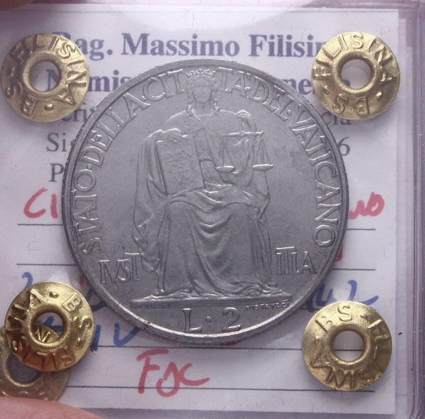 NL* CITTA' DEL VATICANO PAPA PIO XII 2 LIRE 1942 IV FDC Perizia Filisina M.