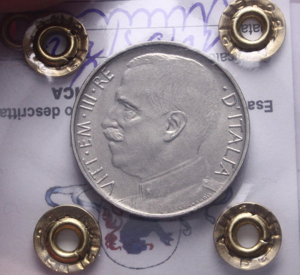 NL* VEIII 50 CENTESIMI LEONI CONTORNO LISCIO 1925 QSPL/SPL Perizia Filisina