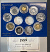 NL* ITALIA Divisionale 1989 9 VALORI senza monete in Argento - PROOF
