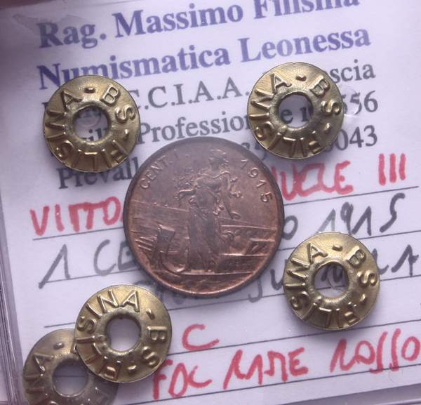 NL* VEIII Italia 1 CENTESIMO 1915 PRORA FDC RAME ROSSO Perizia Filisina Massimo*