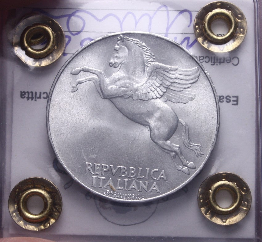 NL* Italia 10 LIRE PEGASO 1950 FDC SEGNETTO Perizia Filisina Massimo