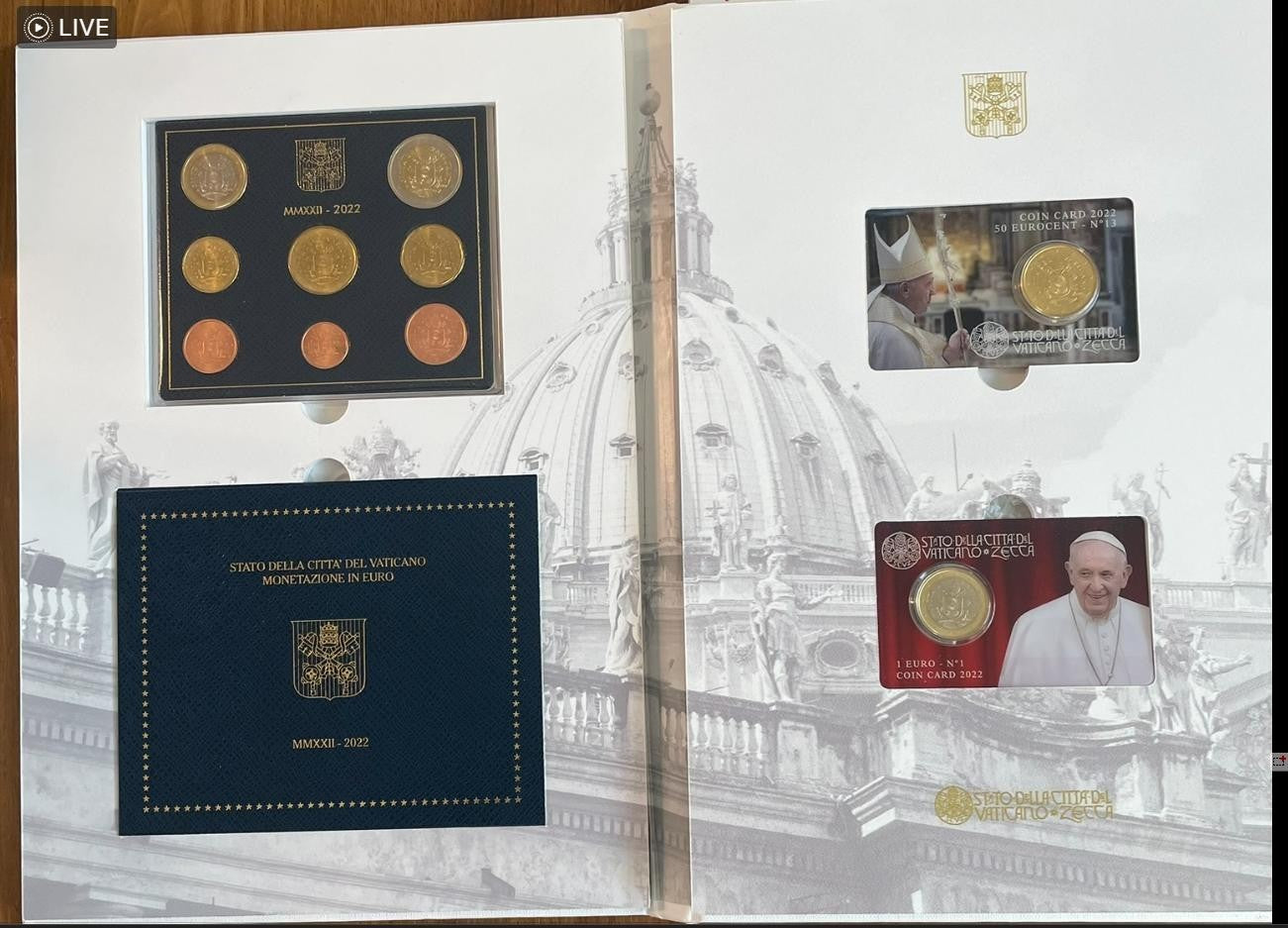 NL*CITTA' DEL VATICANO PAPA FRANCESCO Volume Numismatico 2022 VIII Divis. e Coin