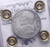 NL* STATO PONTIFICIO PAPA PIO IX 20 BAIOCCHI Argento 1859 QFDC Perizia Filisina