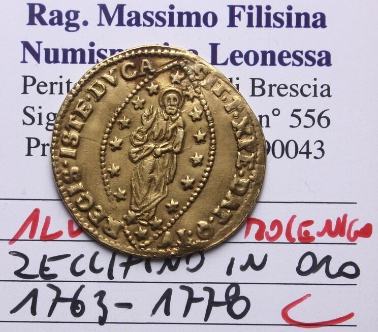 NL*VENICE Doge ALVISE IV MOCENIGO 1763/1778 ZECCHINO GOLD SPL Filisina Report