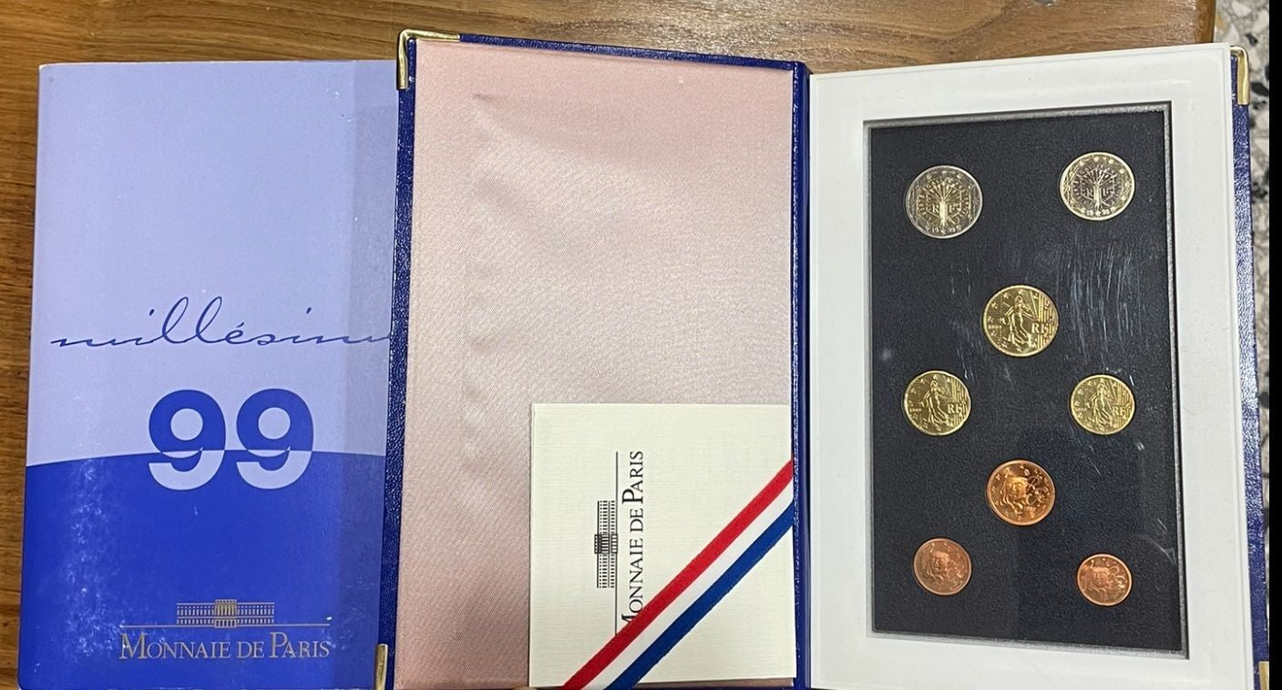 NL* FRANCIA Monnaie de Paris DIVISIONALE COFFRET 1999 8 Valori IN EURO FS/ PROOF