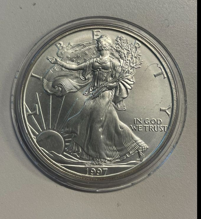NL* STATI UNITI 1 DOLLARO ARGENTO 1997 1 ONCIA OZ ARGENTO PURO Liberty Walking