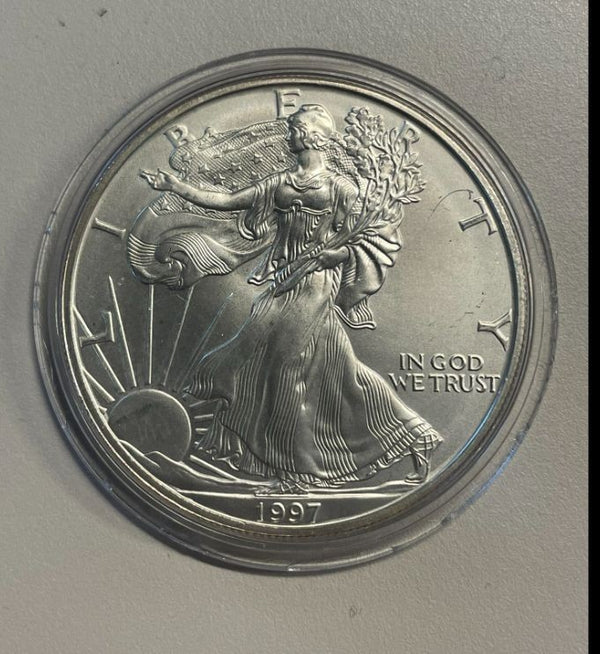 NL* STATI UNITI 1 DOLLARO ARGENTO 1997 1 ONCIA OZ ARGENTO PURO Liberty Walking