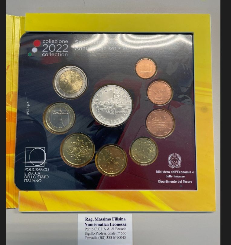 NL* ITALIA Repubblica DIVISIONALE 2022 9 VALORI MONZA 100 FDC set Zecca