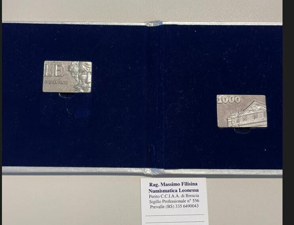 EN* EDITALIA IPZS Group Lira Collection ONE THOUSAND LIRE Type 1968 in SILVER SET