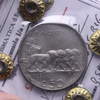 NL* VEIII Italia 50 CENTESIMI LEONI 1925 CONTORNO RIGATO qSPL Perizia Manfredini