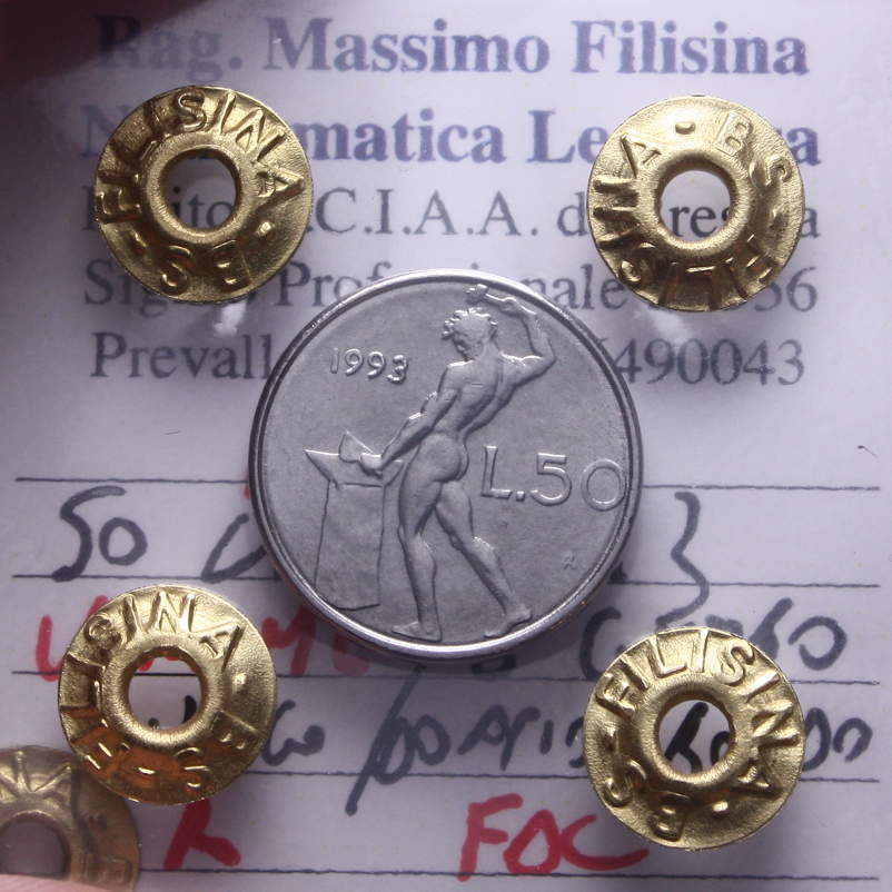NL* Repubblica Italiana 50 LIRE 1993 3 GAMBO LUNGO/DOPPIO B FDC Perizia Filisina