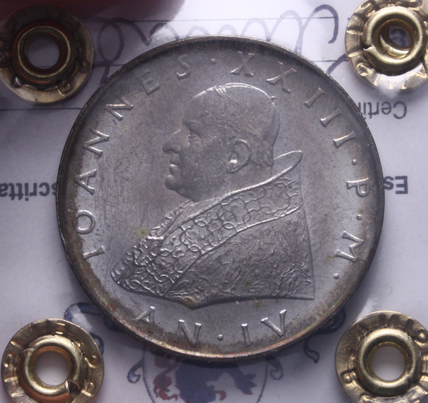 NL* Città del Vaticano GIOVANNI XXIII 500 Lire Ag 1962 QFDC/FDC Perizia Filisina