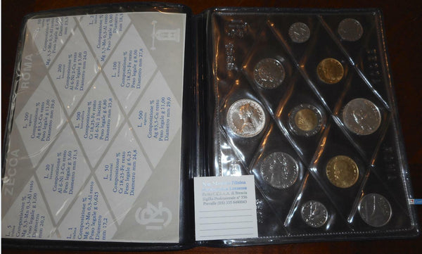 NL* ITALIA Divisionale 1988 San GIOVANNI BOSCO con 500 + 500 LIRE ARGENTO FDC